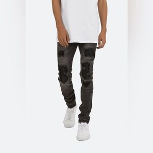 ***NWT*** MNML X226 STRETCH MOTO DENIM Men's Black Distressed Jeans